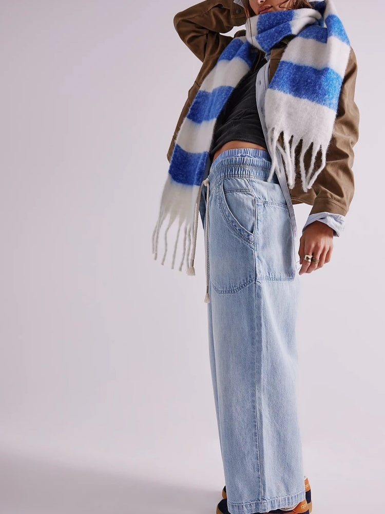 Utility Pocket  Straight Jeans